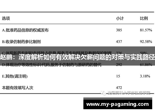 赵鹏：深度解析如何有效解决欠薪问题的对策与实践路径